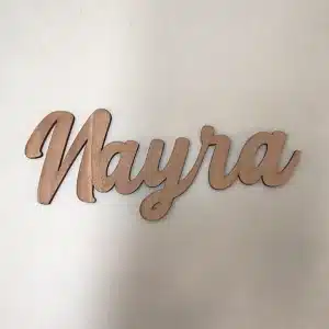 Cartel de nombre personalizado